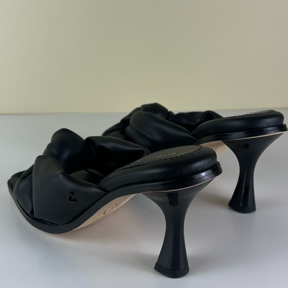 NEW CIRCUS SAM EDELMAN BLACK FAUX LEATHER SANDALS - Picture 6 of 12